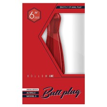 Shots Toys Bottom Line Buttplug Acrylic Model 3, 15 см красная