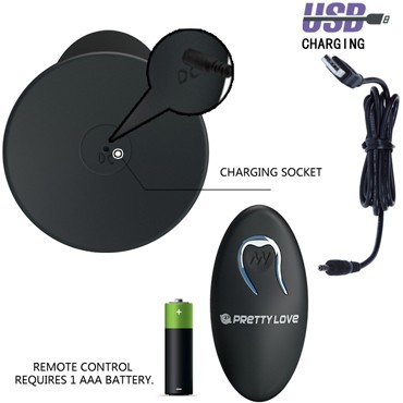 Baile Pretty Love Remore Control Vibrating Plug, черная