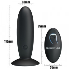 Baile Pretty Love Remore Control Vibrating Plug, черная