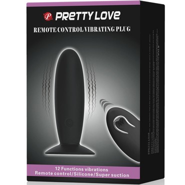 Baile Pretty Love Remore Control Vibrating Plug, черная