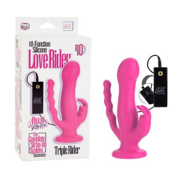 California Exotic Love Rider Triple Riders, розовый