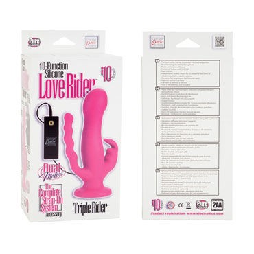 California Exotic Love Rider Triple Riders, розовый