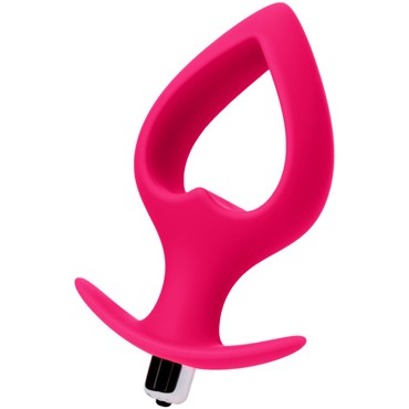 Toyfa POPO Heart Vibrating Plug L, розовая