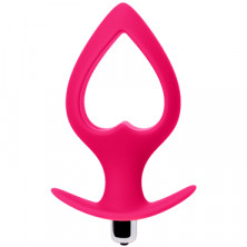 Toyfa POPO Heart Vibrating Plug L, розовая