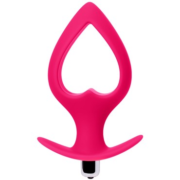 Toyfa POPO Heart Vibrating Plug L, розовая