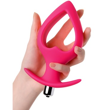 Toyfa POPO Heart Vibrating Plug L, розовая