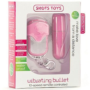 Shots Toys Remote Vibrating Bullet, розовый