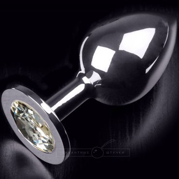 Пикантные штучки Большая анальная пробка, серебристая