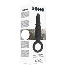 Shots Sono Dildo With Metal Ring №60, черный