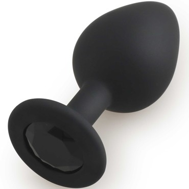 Play Secrets Silicone Butt Plug Medium, черный/черный