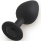 Play Secrets Silicone Butt Plug Medium, черный/черный
