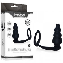 LoveToy Combo Master cockring plug, черный