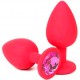 Vandersex Анальная пробка из силикона S, красный/светло-розовый