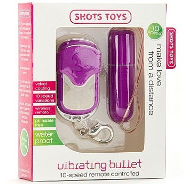 Shots Toys Remote Vibrating Bullet, фиолетовый