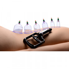 XR Brands Sukshen 6 Piece Cupping Set with Acu-Points, прозрачный