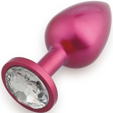 Play Secrets Rosebud Butt Plug Medium, красный/прозрачный