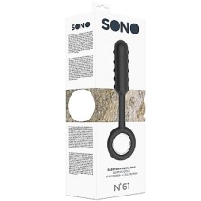 Shots Sono Dildo With Metal Ring №61, черный