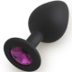 Play Secrets Silicone Butt Plug Medium, черный/фиолетовый