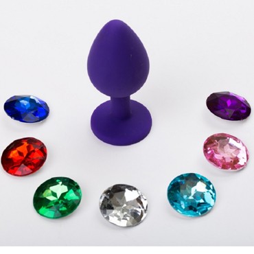 4sexdream Анальная пробка средняя, фиолетовая