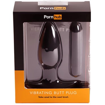 Pornhub Vibrating Butt Plug, черная