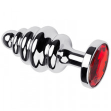 Play Secrets Thread Butt Plug Small, серебристый/красный