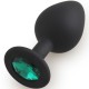 Play Secrets Silicone Butt Plug Medium, черный/темно-зеленый