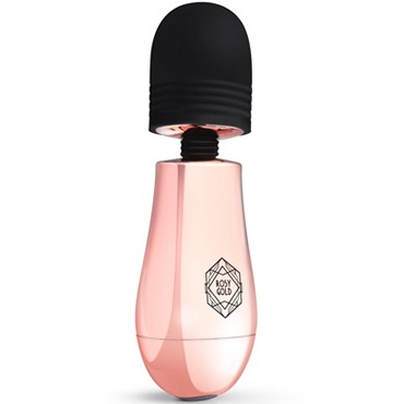 Rosy Gold Mini Massager, розовое золото/черный
