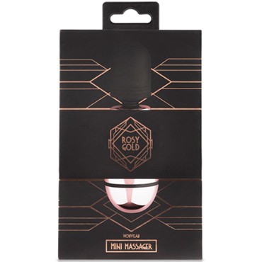 Rosy Gold Mini Massager, розовое золото/черный