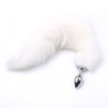 Play Secrets Fox Tail Plug, серебристый/белый