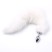 Play Secrets Fox Tail Plug, серебристый/белый