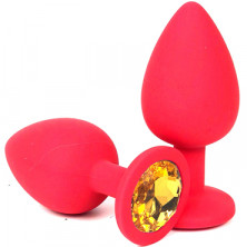 Vandersex Анальная пробка из силикона M, красный/оранжевый