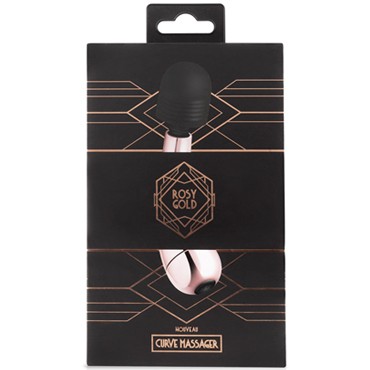 Rosy Gold Curve Massager, розовое золото/черный