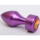 4sexdream Анальная пробка в форме пули, фиолетовая