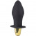 White Label Анальная пробка с вибрацией, черная