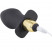 White Label Анальная пробка с вибрацией, черная