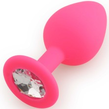 Play Secrets Silicone Butt Plug Medium, розовый/прозрачный