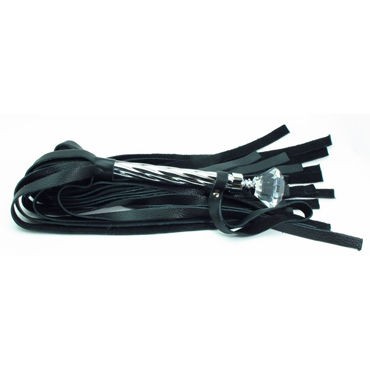 BDSM Арсенал Эксклюзивная плеть, серебристая