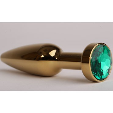 4sexdream Анальная ювелирка вытянутая золотой/зеленый