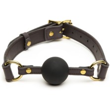 Coco de Mer Leather Ball Gag, коричневый
