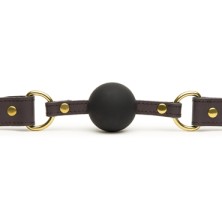 Coco de Mer Leather Ball Gag, коричневый