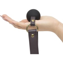 Coco de Mer Leather Ball Gag, коричневый