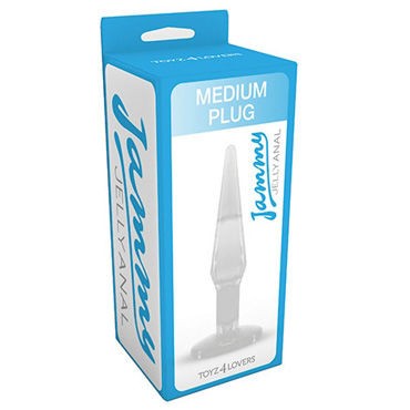 Toyz4lovers Jammy Jelly Anal Medium Plug, прозрачная