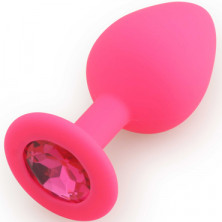 Play Secrets Silicone Butt Plug Medium, розовый/ярко-розовый