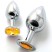 Butt Plug Silver Small, оранжевый