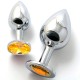 Butt Plug Silver Small, оранжевый