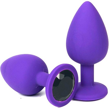 Vandersex Анальная пробка из силикона L, фиолетовый/черный