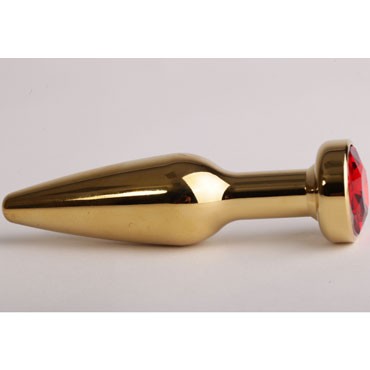 4sexdream Анальная ювелирка вытянутая золотой/красный