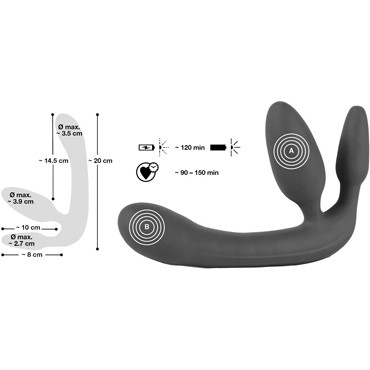 You2Toys Vibrating Strapless Strap-On 3, фиолетовый