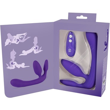 You2Toys Vibrating Strapless Strap-On 3, фиолетовый