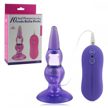 Howells Aphrodisia Anal Pleasure Butt Plug Bulbs Probe, фиолетовый